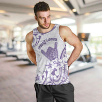 Aloha Hawaii Shaka Men Tank Top Hang Loose Purple Version DT05 Purple - Polynesian Pride