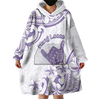 Aloha Hawaii Shaka Wearable Blanket Hoodie Hang Loose Purple Version - Polynesian Pride