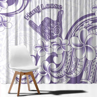 Aloha Hawaii Shaka Window Curtain Hang Loose Purple Version DT05 - Polynesian Pride