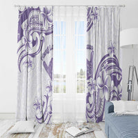 Aloha Hawaii Shaka Window Curtain Hang Loose Purple Version DT05 - Polynesian Pride