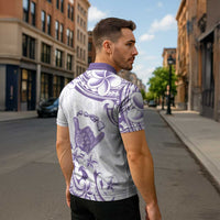 Aloha Hawaii Shaka Zipper Polo Shirt Hang Loose Purple Version DT05 - Polynesian Pride