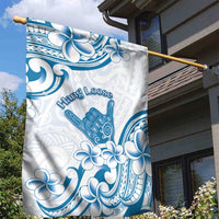 Aloha Hawaii Shaka Garden Flag Hang Loose Blue Version - Polynesian Pride
