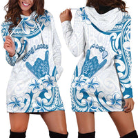 Aloha Hawaii Shaka Hoodie Dress Hang Loose Blue Version - Polynesian Pride