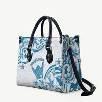 Aloha Hawaii Shaka Leather Bag Hang Loose Blue Version - Polynesian Pride