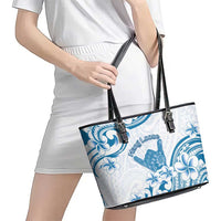 Aloha Hawaii Shaka Leather Tote Bag Hang Loose Blue Version - Polynesian Pride