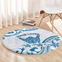 Aloha Hawaii Shaka Round Carpet Hang Loose Blue Version - Polynesian Pride