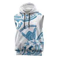 Aloha Hawaii Shaka Sleeveless Hoodie Hang Loose Blue Version - Polynesian Pride