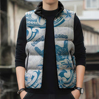 Aloha Hawaii Shaka Sleeveless Puffer Jacket Hang Loose Blue Version DT05 - Polynesian Pride