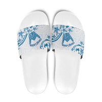 Aloha Hawaii Shaka Slide Sandals Hang Loose Blue Version - Polynesian Pride