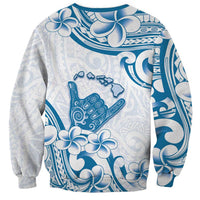 Aloha Hawaii Shaka Sweatshirt Hang Loose Blue Version - Polynesian Pride