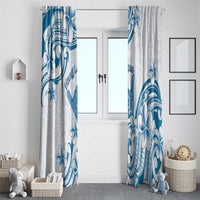 Aloha Hawaii Shaka Window Curtain Hang Loose Blue Version DT05 - Polynesian Pride
