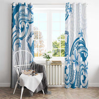 Aloha Hawaii Shaka Window Curtain Hang Loose Blue Version DT05 - Polynesian Pride