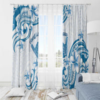 Aloha Hawaii Shaka Window Curtain Hang Loose Blue Version DT05 - Polynesian Pride