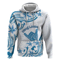 Aloha Hawaii Shaka Zip Hoodie Hang Loose Blue Version - Polynesian Pride