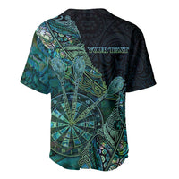 Personalised New Zealand Dart Baseball Jersey Maori Fern With Paua Shell - Polynesian Pride