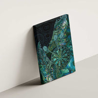 New Zealand Dart Canvas Wall Art Maori Fern With Paua Shell - Polynesian Pride