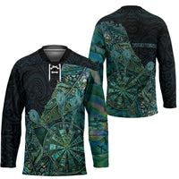 Personalised New Zealand Dart Hockey Jersey Maori Fern With Paua Shell DT05 - Polynesian Pride
