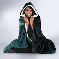 New Zealand Dart Hooded Blanket Maori Fern With Paua Shell - Polynesian Pride
