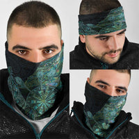 New Zealand Dart Neck Gaiter Maori Fern With Paua Shell - Polynesian Pride