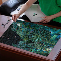 New Zealand Dart Puzzle Maori Fern With Paua Shell - Polynesian Pride