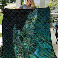 New Zealand Dart Quilt Maori Fern With Paua Shell - Polynesian Pride