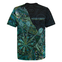 Personalised New Zealand Dart Rugby Jersey Maori Fern With Paua Shell - Polynesian Pride