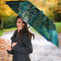 New Zealand Dart Umbrella Maori Fern With Paua Shell - Polynesian Pride