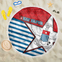 West Papua Morning Star Beach Blanket One People One Soul DT05 One Size 150cm Red - Polynesian Pride
