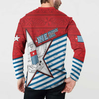 West Papua Morning Star Button Sweatshirt One People One Soul DT05 - Polynesian Pride