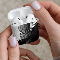 New Zealand Football AirPods Case Silver Fern Maori Pattern Monochrome DT05 - Polynesian Pride