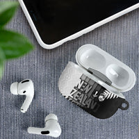 New Zealand Football AirPods Case Silver Fern Maori Pattern Monochrome DT05 - Polynesian Pride