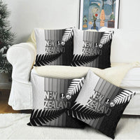 New Zealand Football Pillow Cover Silver Fern Maori Pattern Monochrome DT05 - Polynesian Pride