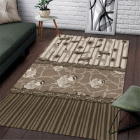 Hawaii Christmas In July Area Rug Beige Mele Kalikimaka Sea Animals