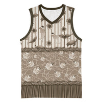 Hawaii Christmas In July Basketball Jersey Beige Mele Kalikimaka Sea Animals
