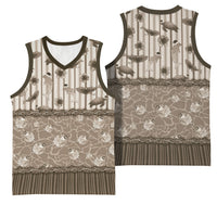 Hawaii Christmas In July Basketball Jersey Beige Mele Kalikimaka Sea Animals