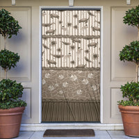 Hawaii Christmas In July Door Cover Beige Mele Kalikimaka Sea Animals