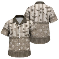 Hawaii Christmas In July Family Matching Long Sleeve Bodycon Dress and Hawaiian Shirt Beige Mele Kalikimaka Sea Animals DT05 Son's Shirt Beige - Polynesian Pride