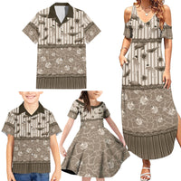 Hawaii Christmas In July Family Matching Summer Maxi Dress and Hawaiian Shirt Beige Mele Kalikimaka Sea Animals DT05 - Polynesian Pride