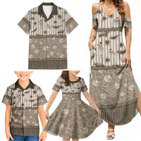 Hawaii Christmas In July Family Matching Summer Maxi Dress and Hawaiian Shirt Beige Mele Kalikimaka Sea Animals DT05 - Polynesian Pride