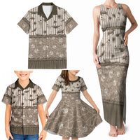 Hawaii Christmas In July Family Matching Tank Maxi Dress and Hawaiian Shirt Beige Mele Kalikimaka Sea Animals DT05 - Polynesian Pride