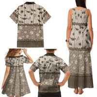 Hawaii Christmas In July Family Matching Tank Maxi Dress and Hawaiian Shirt Beige Mele Kalikimaka Sea Animals DT05 Mom's Dress Beige - Polynesian Pride