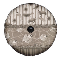 Hawaii Christmas In July Spare Tire Cover Beige Mele Kalikimaka Sea Animals
