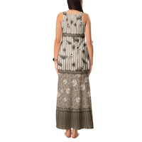Hawaii Christmas In July Tank Maxi Dress Beige Mele Kalikimaka Sea Animals DT05 - Polynesian Pride