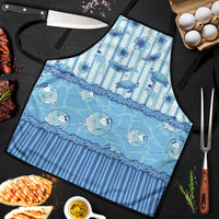 Hawaii Christmas In July Apron Sky Blue Mele Kalikimaka Sea Animals