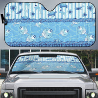 Hawaii Christmas In July Auto Sun Shade Sky Blue Mele Kalikimaka Sea Animals