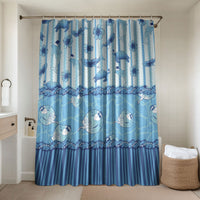 Hawaii Christmas In July Bathroom Set Sky Blue Mele Kalikimaka Sea Animals