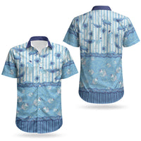 Hawaii Christmas In July Couples Matching Tank Maxi Dress and Hawaiian Shirt Sky Blue Mele Kalikimaka Sea Animals DT05 - Polynesian Pride