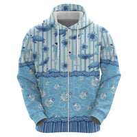 Hawaii Christmas In July Hoodie Sky Blue Mele Kalikimaka Sea Animals