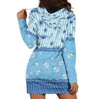 Hawaii Christmas In July Hoodie Dress Sky Blue Mele Kalikimaka Sea Animals