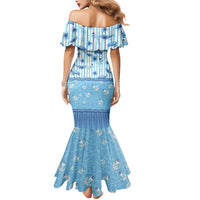 Hawaii Christmas In July Mermaid Dress Sky Blue Mele Kalikimaka Sea Animals DT05 - Polynesian Pride